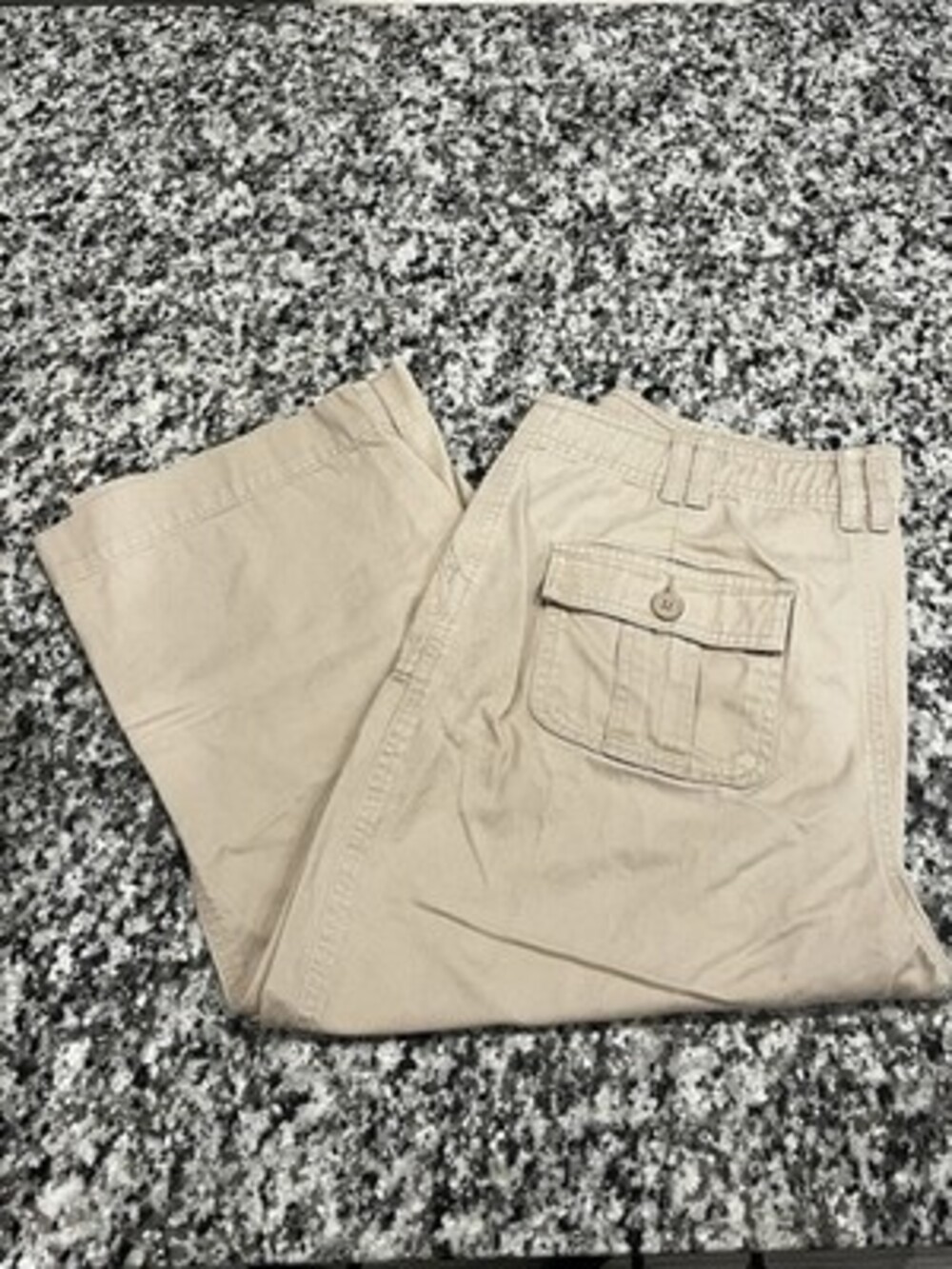 Sonoma Life + Style Womens Beige Khaki Mid Rise Capri Pants Size 12 Cropped
